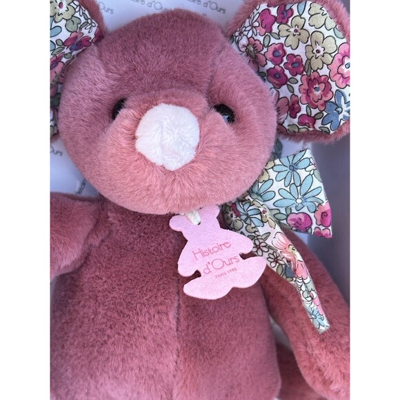 Histoire d'Ours Paris Terracotta Mouse with pattern 9 in Plush Doll New - Picture 3 of 5
